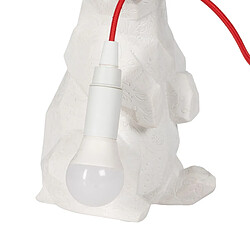 Avis BigBuy Home Lampe de bureau Blanc Rouge Polyrésine 60 W 220-240 V 16 x 15 x 25 cm