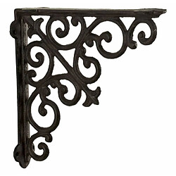 L'Héritier Du Temps Equerre Credence Etagere Potence Murale Suspension en Fonte Marron Support 5,50x26,5x26,5cm