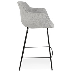 Avis Alterego Tabouret snack mi-hauteur 'FORTI MINI' en tissu gris clair