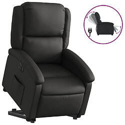 vidaXL Fauteuil inclinable électrique noir cuir véritable