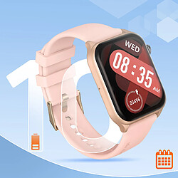 Avis Riversong Montre Connectée Écran Tactile AMOLED 2.01'' Appels et Suivi de Santé Rose Champagne