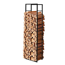 SoBuy SDA03-SCH Porte-Bûches de Cheminée Range-Bûches Solide en métal Support pour Bois de Chauffage Grande Capacité