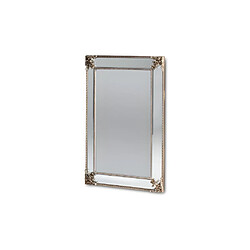 Vente-Unique Miroir biseauté en bois d'eucalyptus avec moulures - L. 83 x H. 114 cm - Champagne - ANALISE