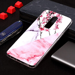 Wewoo Coque en TPU Motif Marbre Pour OnePlus 6 Plum Blossom