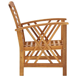 Acheter Maison Chic Lot de 2 Chaises de jardin,Fauteuil d'extérieur Bois d'acacia massif -MN89474