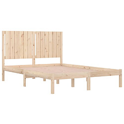 Avis vidaXL Cadre de lit sans matelas 140x190 cm bois de pin massif