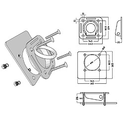 vidaXL Anneau d'arrimage pour remorque 6 pcs Acier galvanisé 2000 kg pas cher