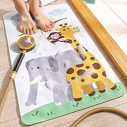 Universal Tapis de salle de bain non coulissant de dessin animé de 40 * 70cm Tapis de douche de sécurité en PVC Tapis de massage en plastique Tapis de salle de bain Drainage Tasse à fumer Tapis(Coloré)