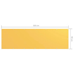 Acheter vidaXL Écran de balcon Jaune 90x300 cm Tissu Oxford