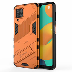 Coque en TPU antichoc avec béquille orange pour votre Samsung Galaxy M32 (Global Version)