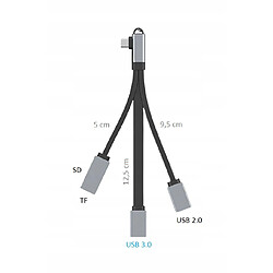 GUPBOO Câble concentrateur USB-C Adaptateur USB 3.0/2.0 SD TF OTG,JL697 pas cher