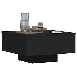 Avis vidaXL Table basse noir 60x60x31,5 cm bois d'ingénierie