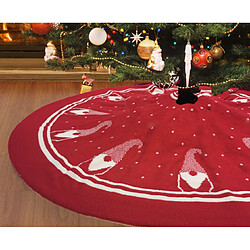 C202 122 cm Double tricoté Doll Face Spray Tree Jupe Jupe De Noël Tapis De Noël Décorations tricotées