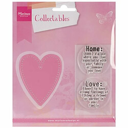 Acheter Marianne Design COL1334 Dies de Decoupe Dessin Love Metal Rose 5,5 x 6,8 x 0,4 cm