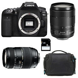 PACK CANON EOS 90D + 18-135 IS USM + TAMRON 70-300 DI + Sac + SD 8Go