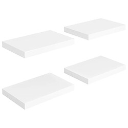 Maison Chic Lot de 4 Étagères murales,Étagère Rangement flottate blanc 40x23x3,8 cm MDF -MN73557