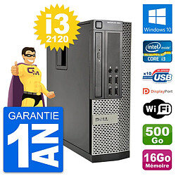 PC Dell OptiPlex 990 SFF Intel i3-2120 RAM 16Go Disque Dur 500Go Windows 10 Wifi - Occasion