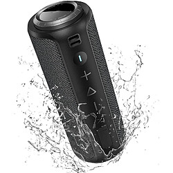 Chrono Haut-parleur Bluetooth 40W IPX7 haut-parleur portable étanche bluetooth 5.0 avec basses amplifiées et stéréo fort, multi-appairage sans fil et batterie de 12 heures(Noir)