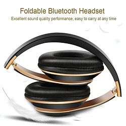 Universal Casque audio sans fil Bluetooth casque stéréo casque sport pliable support mains libres carte mémoire TF lecteur MP3 |