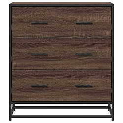 Avis vidaXL Buffet chêne marron 68x35x76 cm bois d'ingénierie et métal