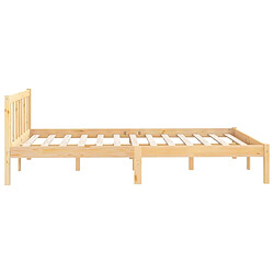 Acheter vidaXL Cadre de lit sans matelas bois massif 140x200 cm