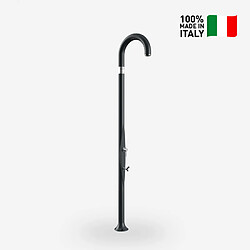 Douche extérieure de jardin au design moderne avec mélangeur Arkema Design Funny Yin T125, Couleur: Noir