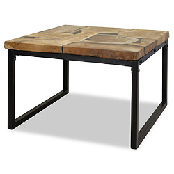 ComfortXL Table Basse Teck Résine 60x60x40 Cm