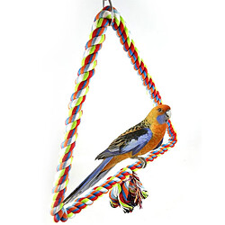 Wewoo Jouet pour Coton coloré corde oiseau perché escalade adouci Triangle Swing jouettaille 25x28cm