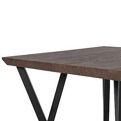 Acheter Beliani Table de repas BRAVO Bois foncé