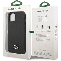 Avis Lacoste Coque pour iPhone 14 Plus Collection Petit Piqué Design Texturé Noir