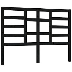 Maison Chic Tête de lit scandinave,Meuble de chambre Noir 126x4x104 cm Bois massif de pin -MN19928