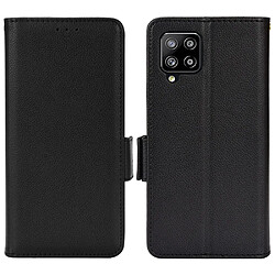 Etui en PU texture litchi, antichoc avec support noir pour votre Samsung Galaxy A42 5G/M42 5G