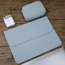 Wewoo Sacoche Mac intérieure en cuir mat horizontal pour ordinateur portable 2 1 + d'alimentation pour MacBook 12 pouces A1534 (2015 - 2017) (Bleu saphir)