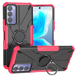 Coque en TPU 2-en-1, airbag quatre coins avec béquille pour votre Tecno Camon 18 - rose