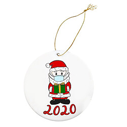 Acheter Creative Christmas Tree Ornament Quarantine Survived Circle Style Imprimé Recto-verso 3