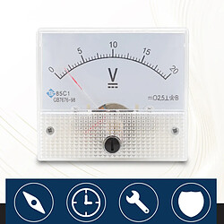 Avis 85C1 Voltmètre De Panneau Analogique Voltmètre DC Volt Voltmètre Jauge DC 0-20V