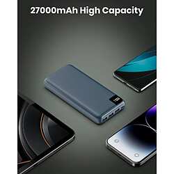 Acheter SANAG Batterie Externe 27000Mah Power Bank - 22.5W Chargeur Portable Pd Usb C Avec 4 Sorties Charge Rapide Compatible Avec Téléphone Tablette Bleu