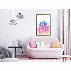 Paris Prix Affiche Murale Encadrée Rainbow Pineapple Crown 40 x 60 cm Or