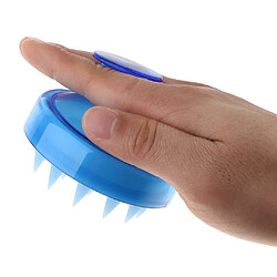 Avis Silicone Shampooing pour la douche Gel nettoyant pour le corps Pellicules Brosse cheveux cuir chevelu Masseur Clear blue