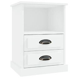 Maison Chic Table de chevet Table de Nuit Meuble de Rangement blanc 43x36x60 cm