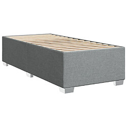 Vidaxl Sommier à lattes de lit avec matelas gris clair 80x200 cm tissu pas cher