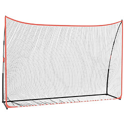 vidaXL Filet d'entraînement de golf noir/rouge 305x91x213 cm polyester