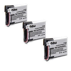 vhbw 3x batterie 500mAh (3.7V) pour télephone fixe sans fil Grundig Scenos, Scenos A comme 5-2762, 5-2770, SL-422943.