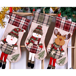 C234 3pcs vieux bonhomme de neige vieux bonhomme de neige elk noël stockage sac cadeau pendentif sac de bonbon sac cheminée pendentif ornements de Noël