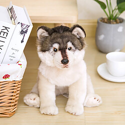 Universal Loup chien réaliste husky chien poils de chien peluche animaux en peluche poupée bébé enfant loup amoureux cadeau d'anniversaire maison boutique décoration | animaux en peluche