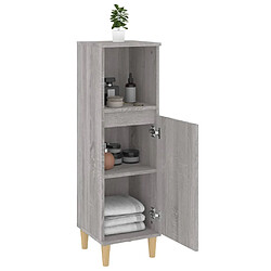 Avis vidaXL Armoire salle de bain sonoma gris 30x30x100 cm