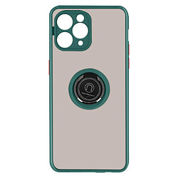 Avizar Coque IPhone 11 Pro Bi-matière Bague Métallique Support vert