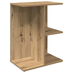 vidaXL Table de chevet chêne artisanal 46,5x29x61 cm bois d'ingénierie