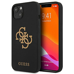 Guess Maroquinerie guess guhcp13mls4ggbk iphone 13 6.1 "etui rigide noir / noir logo 4g en silicone