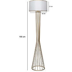 Avis Hanah Home Lampadaire en métal doré Lamp.